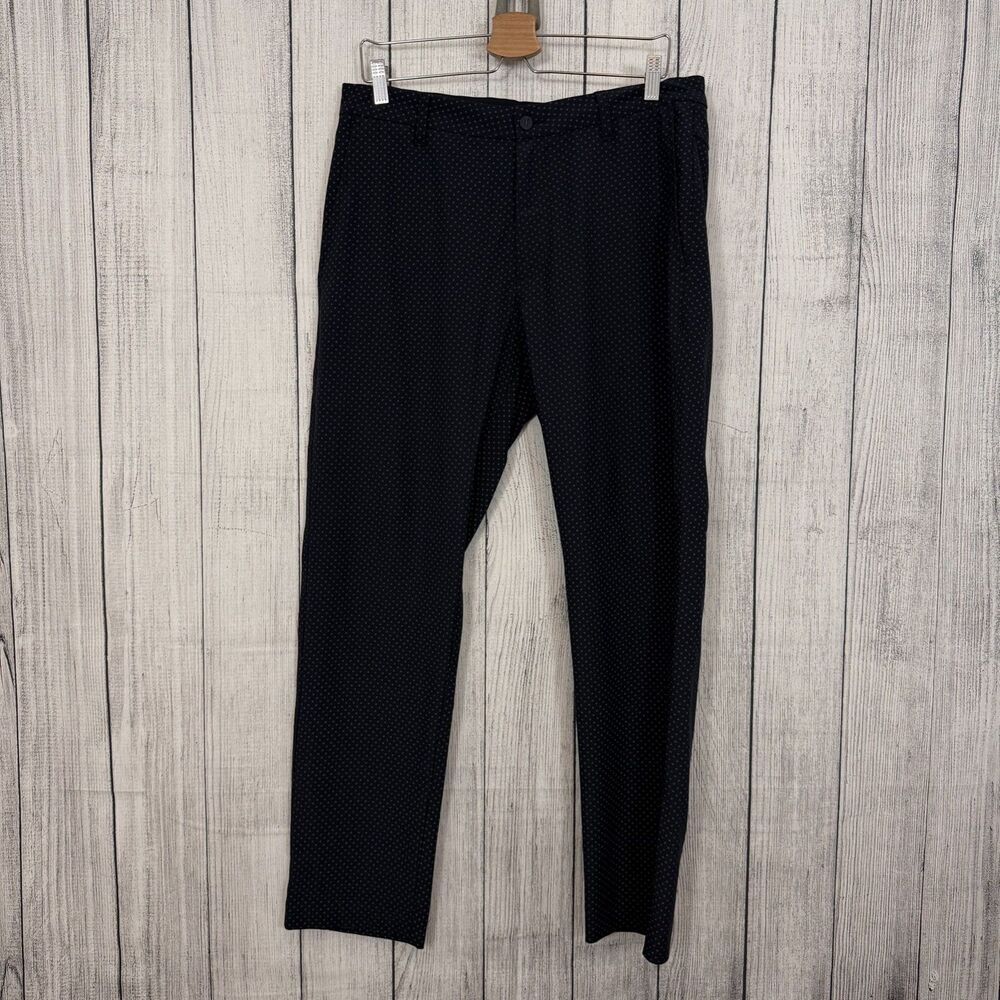 FootJoy Men's W34xL30 Navy Flat Front Performance Golf Pants Athletic Stretch